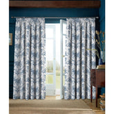 Laura Ashley Tuileries Midnight  Pencil Pleat Curtains
